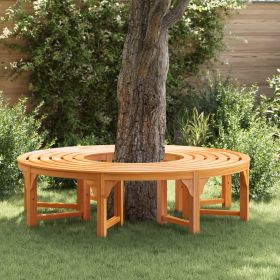 Tree Bench 2 pcs Natural 160 x 80 x 45cm Solid Eucalyptus Wood