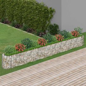 Gabion Raised Bed Silver Galvanized Steel Large Tough