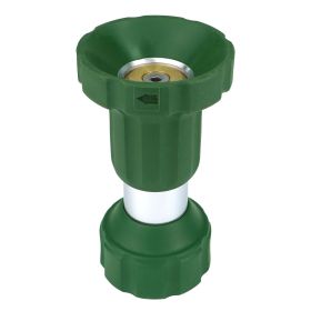 H2O WORKS Garden Hose Nozzle;  Fireman Style Hose Nozzle;  Heavy Duty Brass Hose Nozzle;  Leak Proof & Best High-Pressure Sprayer for Plants Wate
