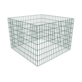 Compost Bin Green Powder Coated Steel 39.4 x 39.4 x 27.6 in