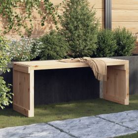 Garden Bench Natural Wood Solid Pine Wood Extendable Garden Bench