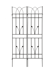 4 Pack Metal Garden Trellis 71" x 17.7" Rustproof Trellis for Climbing Plants Outdoor Flower Support Black