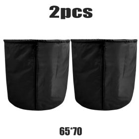 2 Pcs Winter Anti-Freeze Plant Pot Protector Cover with Drawstring and Zipper- Plant Protection Cover (size: 65*70cm)